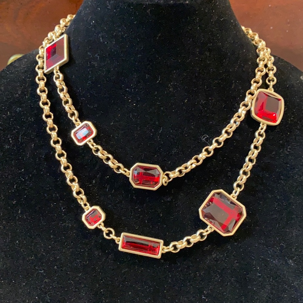 Chico’s Briley Red Long Necklace